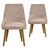 Ensemble de 2 fauteuils en velours taupe Fokora