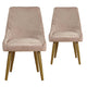 Ensemble de 2 fauteuils en velours taupe Fokora