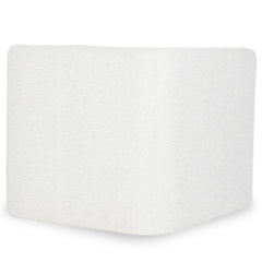 Fauteuil cubique Calian tissu bouclette crème