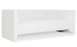 Canapé 3 places cubique Calian tissu bouclette crème