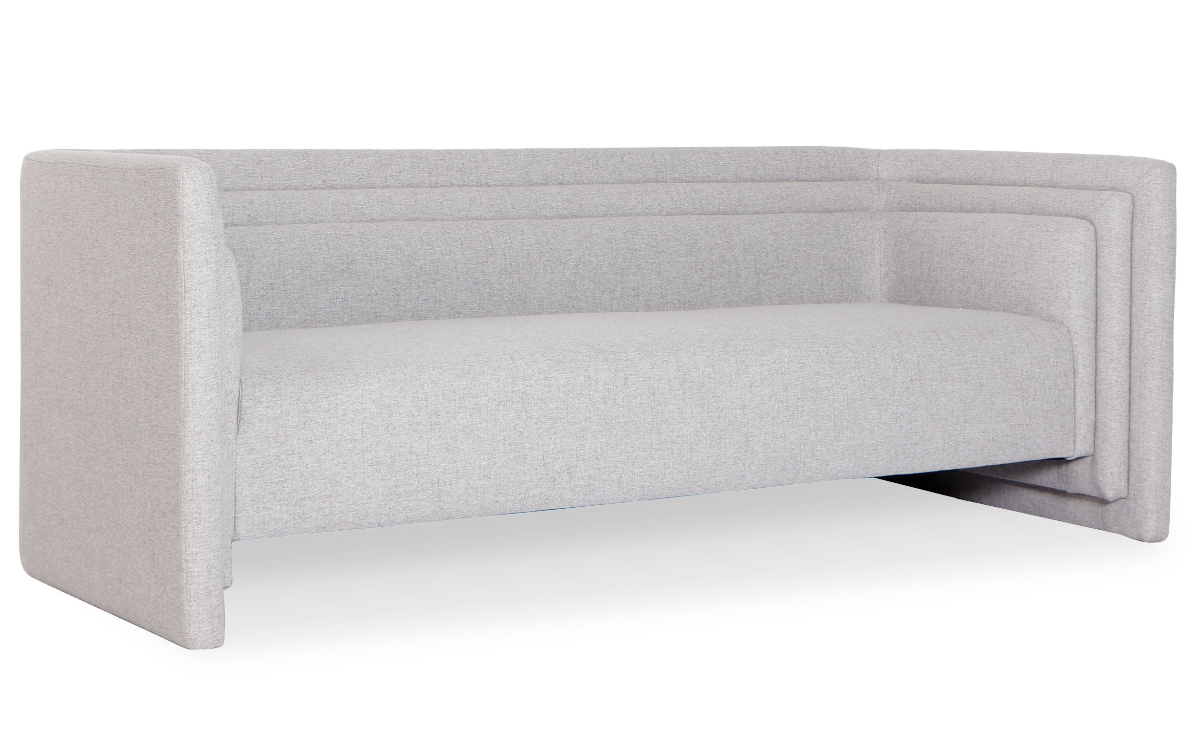 Canapé moderne 3 places style cubique Fredonia Tissu Gris