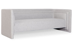 Canapé moderne 3 places style cubique Fredonia Tissu Gris