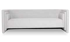 Canapé moderne 3 places style cubique Fredonia Tissu Gris