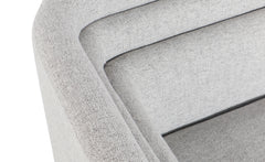 Canapé moderne 3 places style cubique Fredonia Tissu Gris