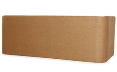 Canapé moderne 3 places style cubique Fredonia Tissu Marron