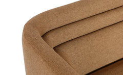 Canapé moderne 3 places style cubique Fredonia Tissu Marron