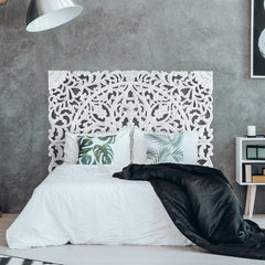 Tête de lit en bois sculpté Serena 160cm Bois Blanc