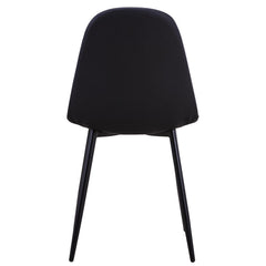 Lot de 4 tabourets Alcelio simili cuir noir