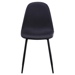 Lot de 4 tabourets Alcelio simili cuir noir