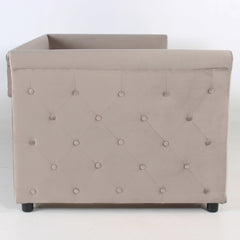 Lit gigogne Anitte velours taupe