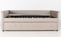 Lit gigogne Anitte velours taupe