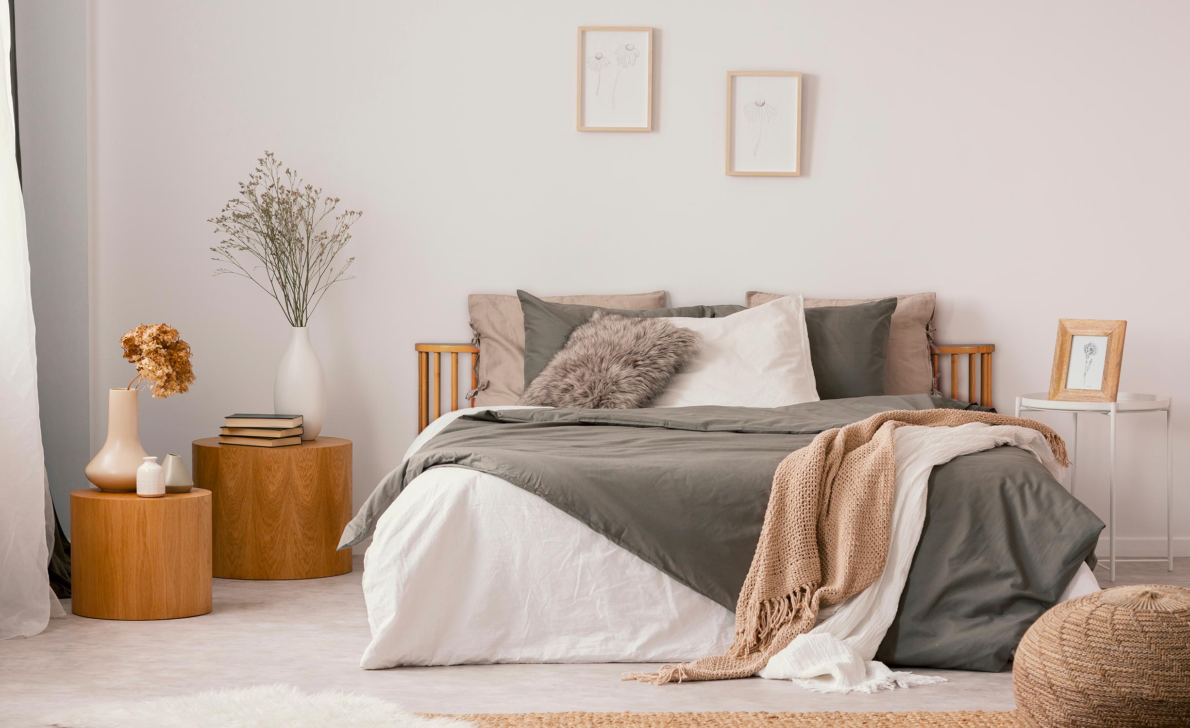 Tête de lit basse à barreaux spéciale futon Gariong L160cm Bambou