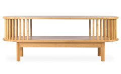 Table basse moderne à barreaux Gariong L100cm Bambou