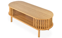 Table basse moderne à barreaux Gariong L100cm Bambou