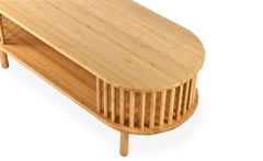 Table basse moderne à barreaux Gariong L100cm Bambou