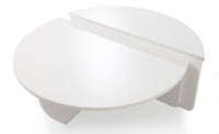Ensemble de 2 tables basses en bois noisette blanc mat