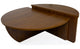Ensemble de 2 tables basses en bois noisette