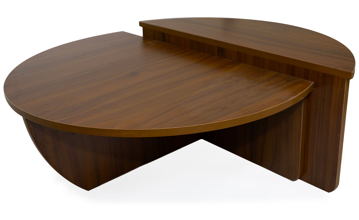 Set de 2 tables basses design Glowik Bois Noisette