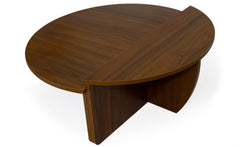 Set de 2 tables basses design Glowik Bois Noisette