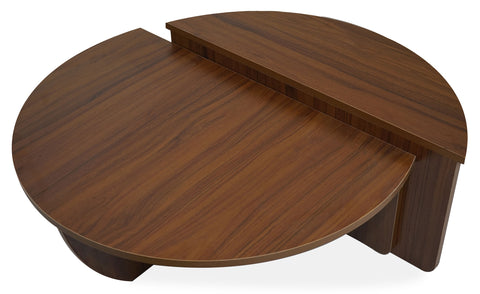 Set de 2 tables basses design Glowik Bois Noisette