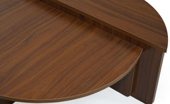 Set de 2 tables basses design Glowik Bois Noisette
