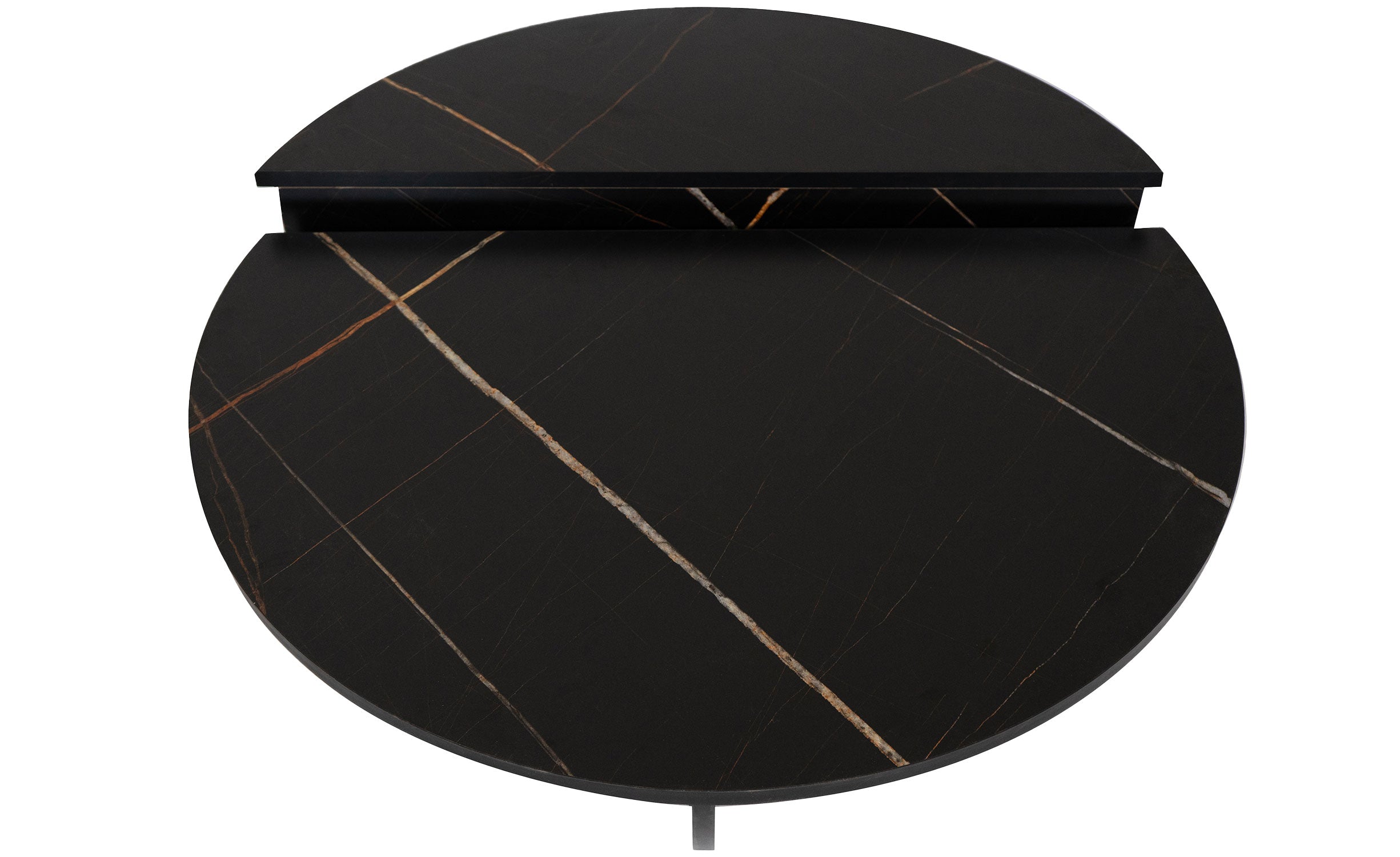 Set de 2 tables basses design Glowik Effet marbre noir