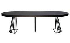 Table ronde extensible noire avec rallonges