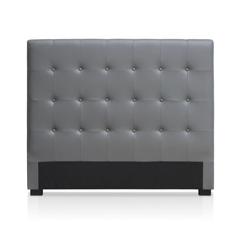 Cabecero Adelle 140 cm gris en polipiel