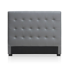 Tête de lit Adelle 140 cm gris en simili cuir