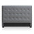 Tête de lit 160 cm capitonnée en simili cuir gris