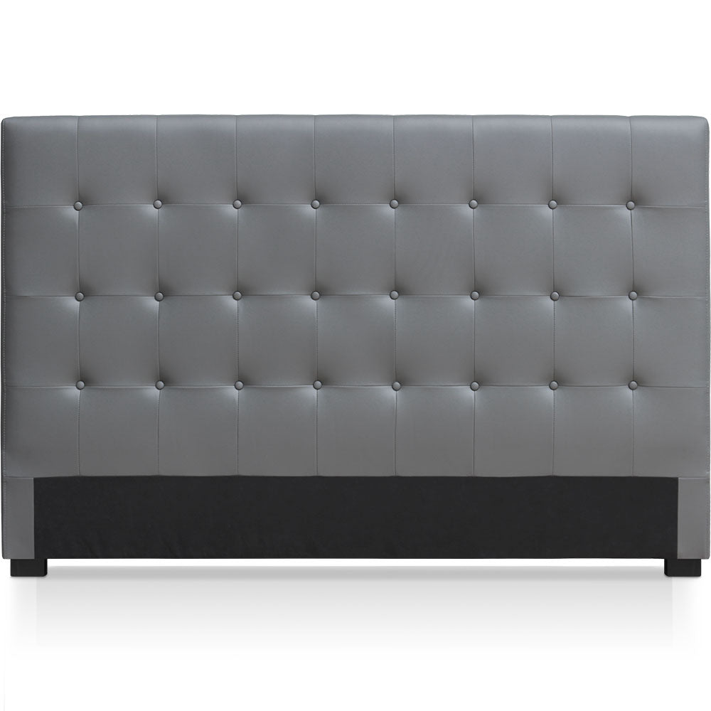 Tête de lit capitonnée pour lit au sommier de taille standard 180cm Luxor Gris