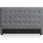 Tête de lit gris capitonnée 180 cm