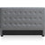 Tête de lit gris capitonnée 180 cm
