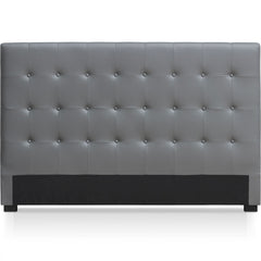 Tête de lit capitonnée pour lit au sommier de taille standard 180cm Luxor Gris