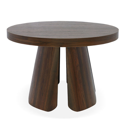 Table ronde extensible Henriette Bois noisette