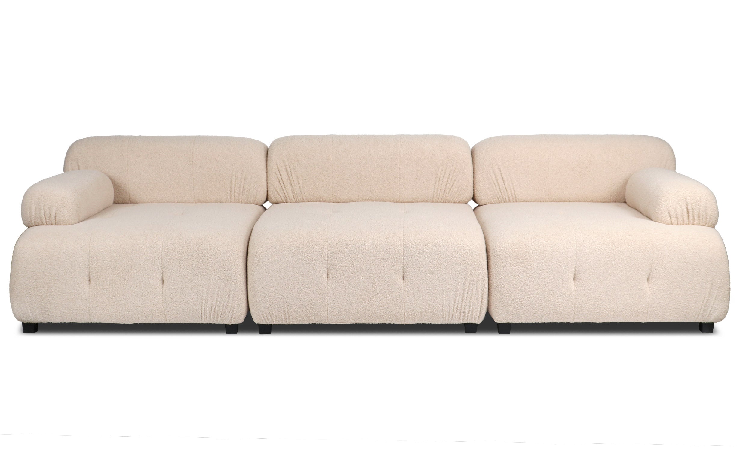 Canapé design modulable Hollywood Tissu bouclette Beige