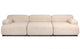 Canapé modulable en tissu bouclette beige