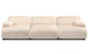 Canapé modulable Hollywood en velours beige