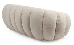 Canapé 2 Places design coquillage Horizan Tissu bouclette Crème