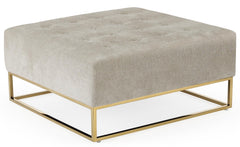 Pouf carré Hudson Tissu Beige