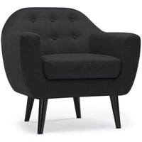 Fauteuil scandinave Fidelio Tissu Noir