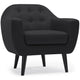 Fauteuil scandinave Fidelio Tissu Noir