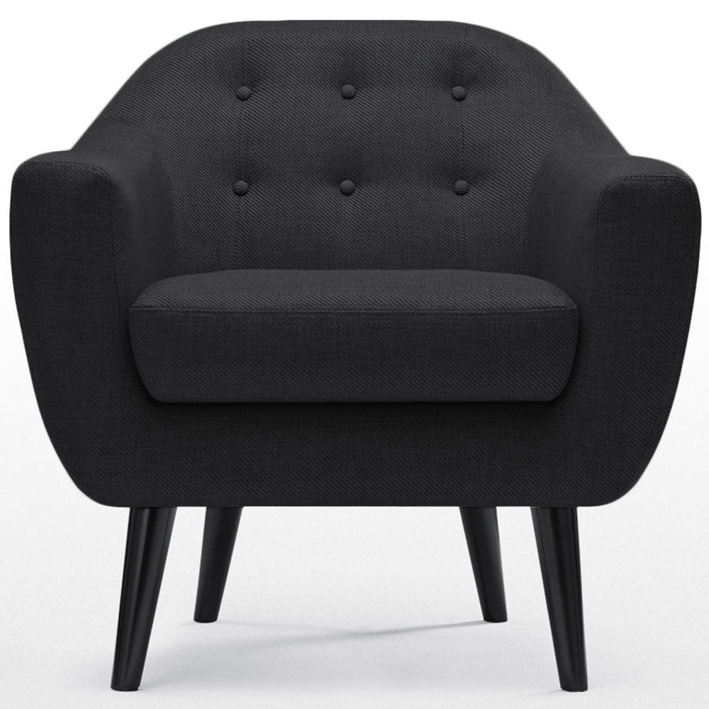 Fauteuil Fidelio Tissu Noir