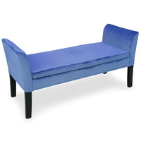 Banc coffre Idor en velours bleu