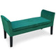 Banc coffre matelassé vert Idor