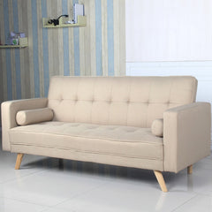 Canapé convertible scandinave Slow Tissu Beige