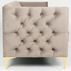 Canapé Ashile 3 places velours taupe