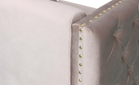 Canapé Ashile 3 places velours taupe