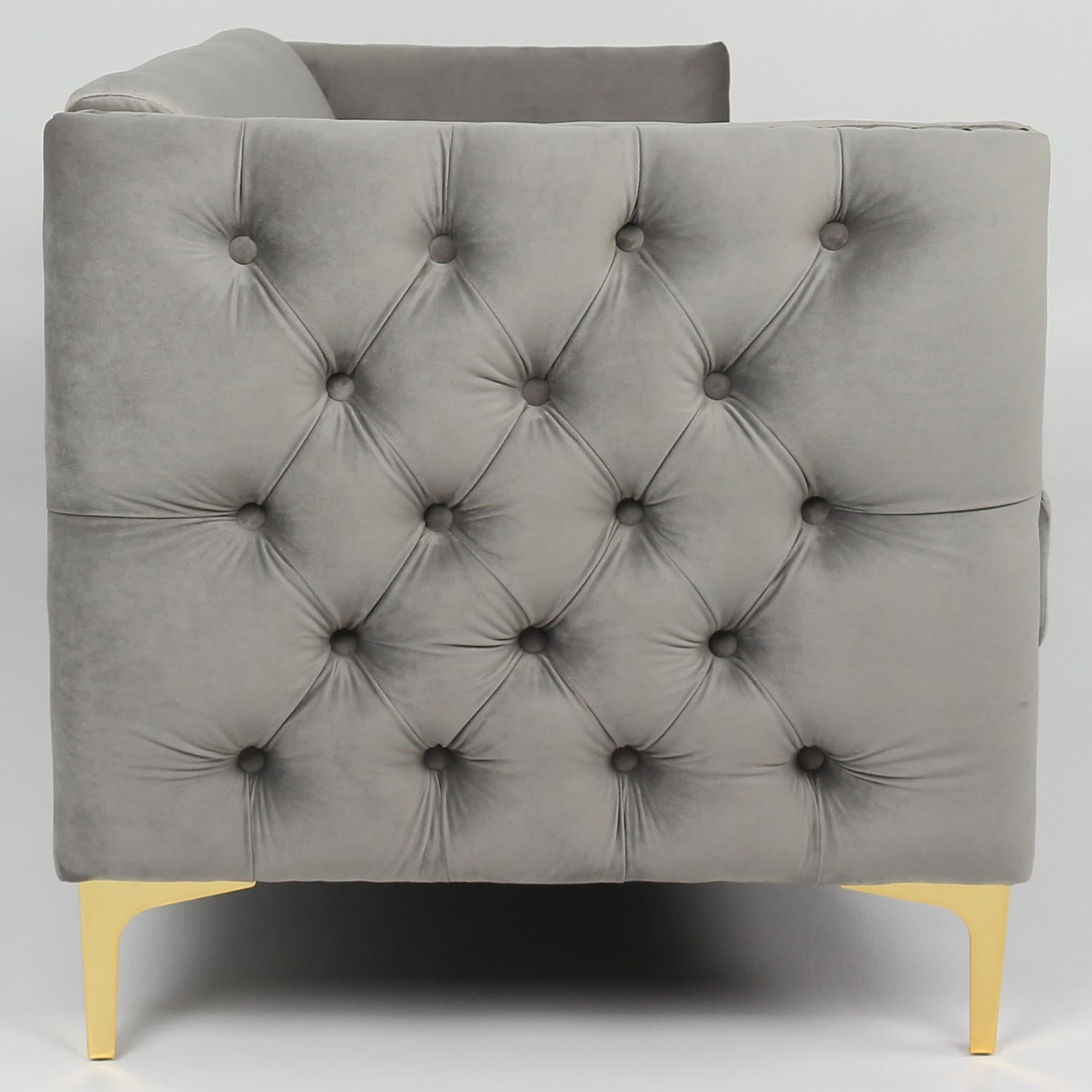 Fauteuil Joshua Velours Argent
