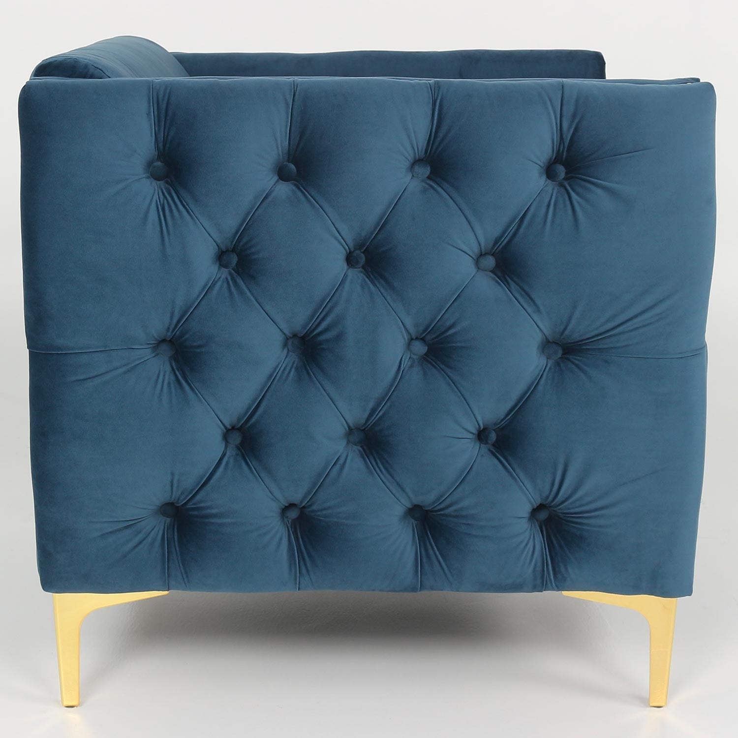 Fauteuil Joshua Velours Bleu